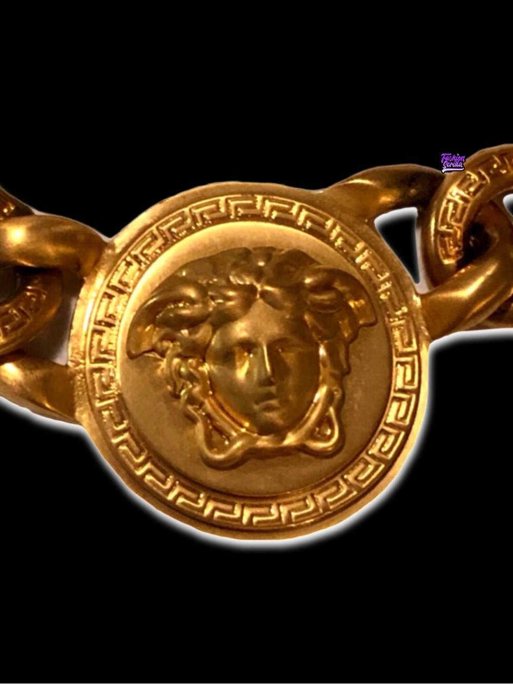 Versace Medusa Medallion Gold XL Chain Link Runway Editorial Necklace - Picture 15 of 16